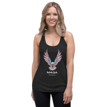 Eagle MAGA Women's Racerback Tank - Trump Tees