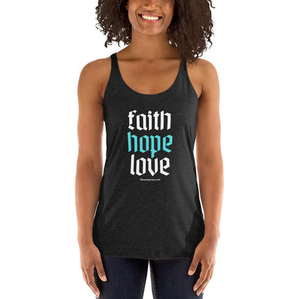 Faith Hope Love Women's Racerback Tank - Trump Tees