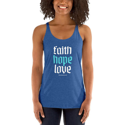 Faith Hope Love Women's Racerback Tank - Trump Tees