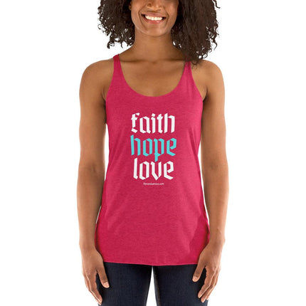 Faith Hope Love Women's Racerback Tank - Trump Tees