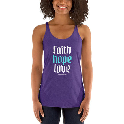 Faith Hope Love Women's Racerback Tank - Trump Tees