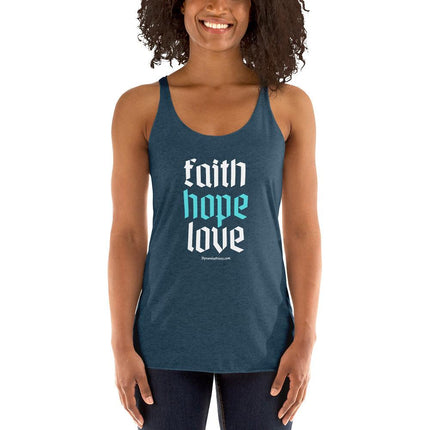 Faith Hope Love Women's Racerback Tank - Trump Tees