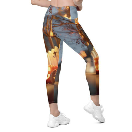 Fall Pumpkin Leggings With Pockets - Trump Tees