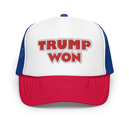Trump Won Foam trucker hat