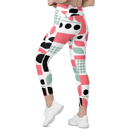 Geometric Leggings With Pockets - Trump Tees