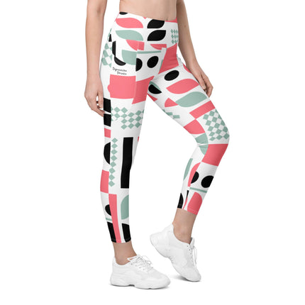 Geometric Leggings With Pockets - Trump Tees