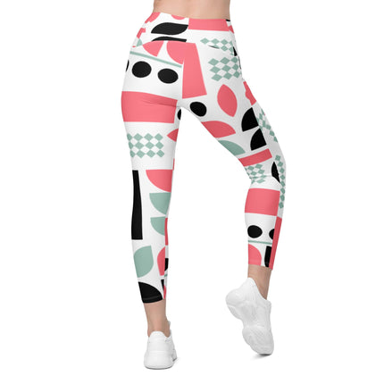 Geometric Leggings With Pockets - Trump Tees