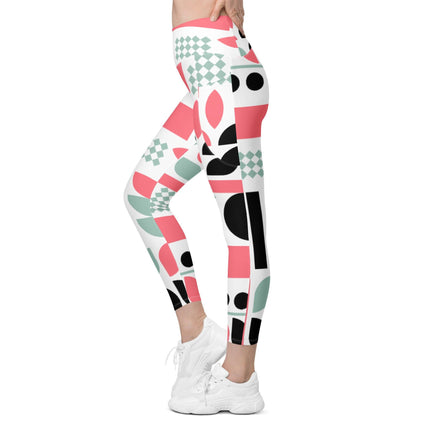 Geometric Leggings With Pockets - Trump Tees