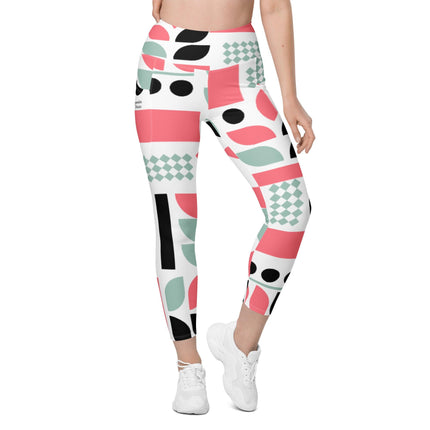 Geometric Leggings With Pockets - Trump Tees