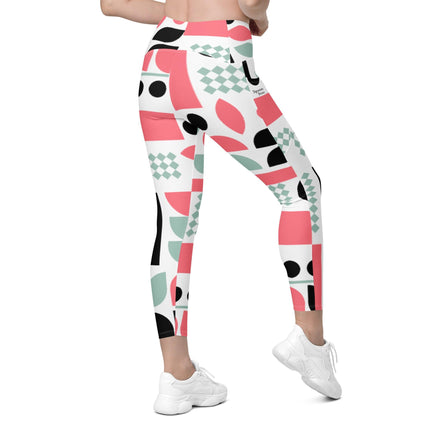 Geometric Leggings With Pockets - Trump Tees