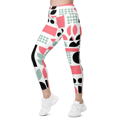 Geometric Leggings With Pockets - Trump Tees