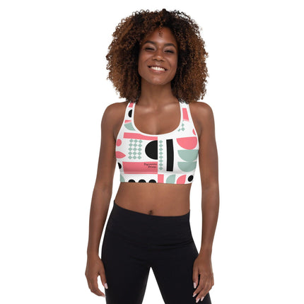 Geometric Padded Sports Bra - Trump Tees