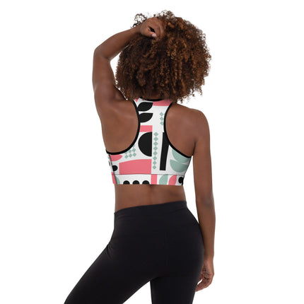 Geometric Padded Sports Bra - Trump Tees