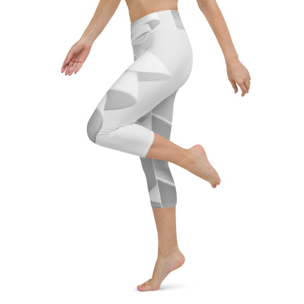 Gray Ribbon Women's Yoga Capri Leggings - Trump Tees