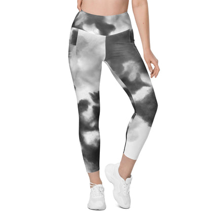 Gray Splash Leggings With Pockets - Trump Tees