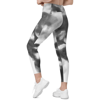 Gray Splash Leggings With Pockets - Trump Tees