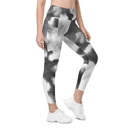 Gray Splash Leggings With Pockets - Trump Tees