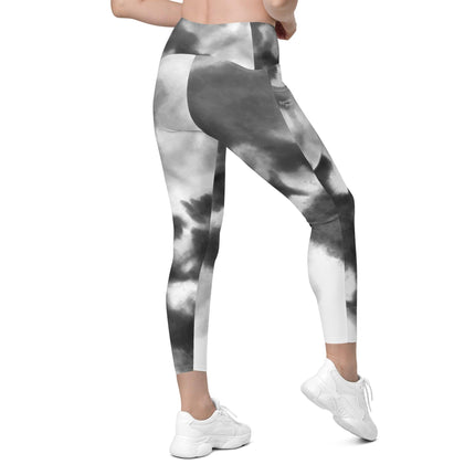 Gray Splash Leggings With Pockets - Trump Tees