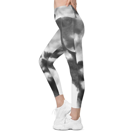 Gray Splash Leggings With Pockets - Trump Tees