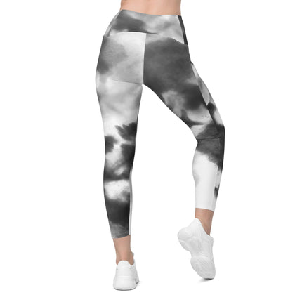 Gray Splash Leggings With Pockets - Trump Tees