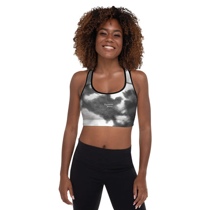 Grey Splash Padded Sports Bra - Trump Tees