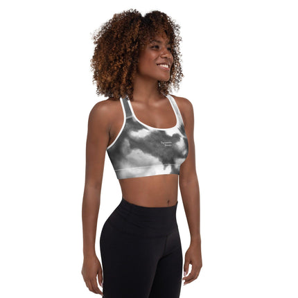 Grey Splash Padded Sports Bra - Trump Tees