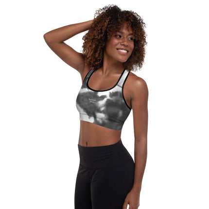 Grey Splash Padded Sports Bra - Trump Tees