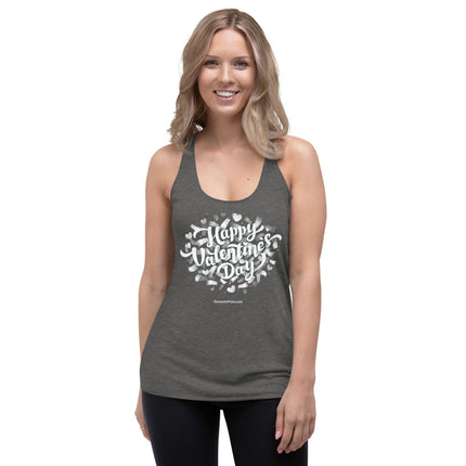 Happy Valentine's Day Women's Racerback Tank - Trump Tees