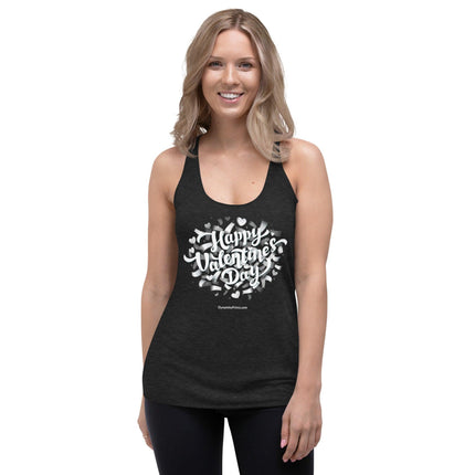 Happy Valentine's Day Women's Racerback Tank - Trump Tees