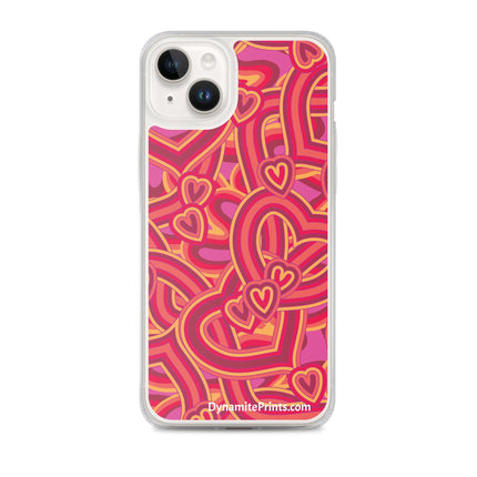 Hearts & Hearts Orange iPhone® Case - Trump Tees