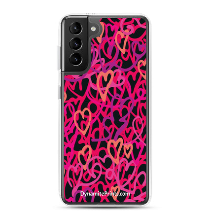 Hearts & Hearts Pink Clear Case for Samsung® - Trump Tees