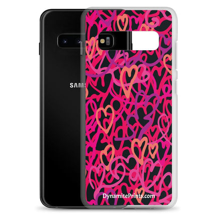 Hearts & Hearts Pink Clear Case for Samsung® - Trump Tees