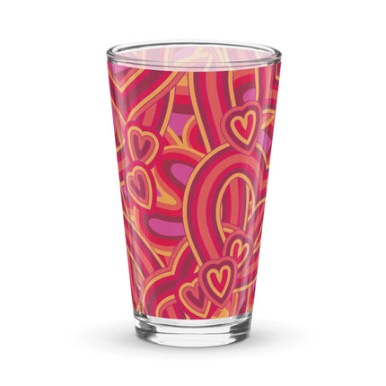 Hearts & Hearts Shaker Pint Glass - Trump Tees