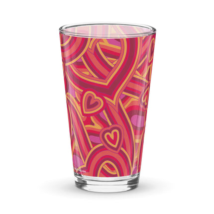 Hearts & Hearts Shaker Pint Glass - Trump Tees