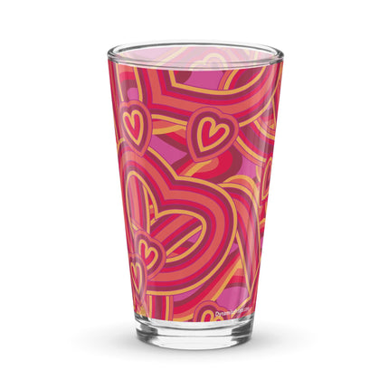 Hearts & Hearts Shaker Pint Glass - Trump Tees