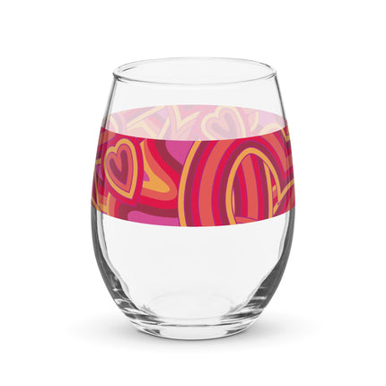 Hearts & Hearts Stemless Wine Glass - Trump Tees