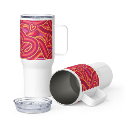 Hearts & Hearts Travel Mug With A Handle - Trump Tees