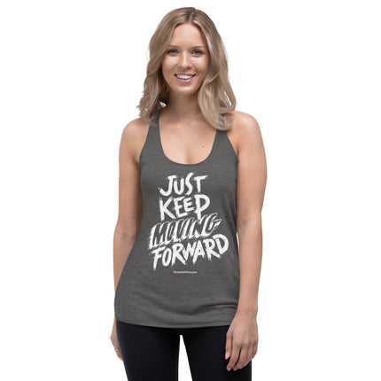 Just Keeping Moving Forward Women's Racerback Tank - Trump Tees