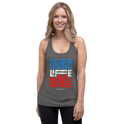 Keep Life Simple Women's Racerback Tank - Trump Tees