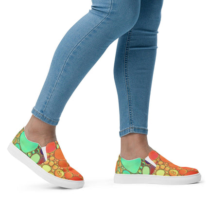 Lava Bubbles Women’s slip - on canvas shoes - Trump Tees