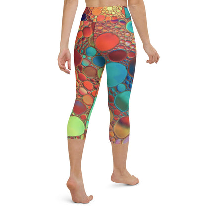 Lava Bubbles Women's Yoga Capri Leggings - Trump Tees