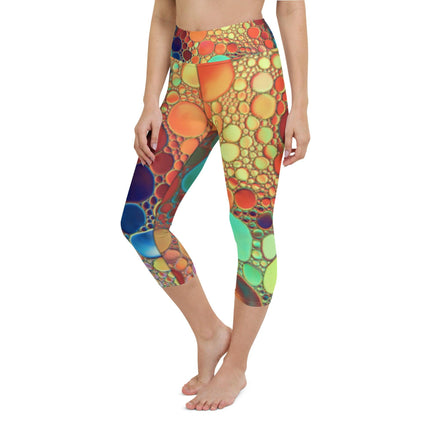 Lava Bubbles Women's Yoga Capri Leggings - Trump Tees