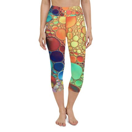 Lava Bubbles Women's Yoga Capri Leggings - Trump Tees