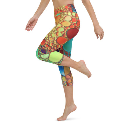 Lava Bubbles Women's Yoga Capri Leggings - Trump Tees