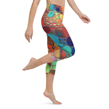 Lava Bubbles Women's Yoga Capri Leggings - Trump Tees