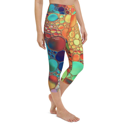 Lava Bubbles Women's Yoga Capri Leggings - Trump Tees