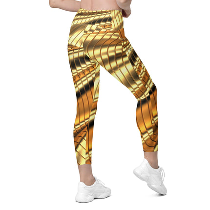 Liquid Gold Leggings With Pockets - Trump Tees