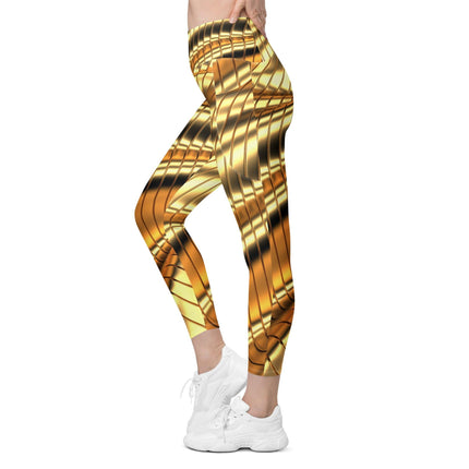 Liquid Gold Leggings With Pockets - Trump Tees