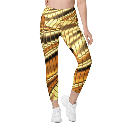 Liquid Gold Leggings With Pockets - Trump Tees