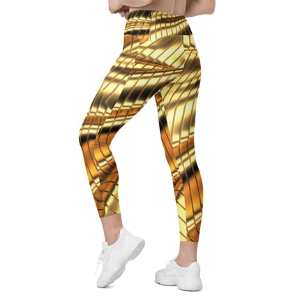 Liquid Gold Leggings With Pockets - Trump Tees